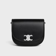Celine Medium Besace Triomphe Bag in Supple Calfskin Black