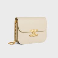 Celine Medium College Bag in Shiny Calfskin Beige