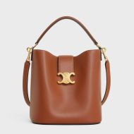 Celine Medium Louise Bucket Bag In Smooth Calfskin Brown
