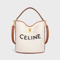 Celine Bucket 16 Bag in Textile with Celine Jacquard Beige