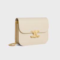 Celine Medium College Bag in Shiny Calfskin Beige