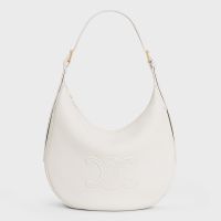 Celine Medium Heloise Bag in Supple Grained Calfskin White