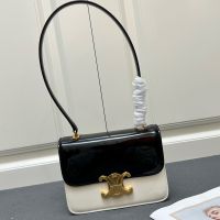 Celine Teen Garance Bag in Patent Leather Black/White