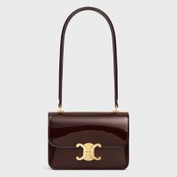 Celine Teen Garance Bag in Patent Leather Burgundy