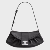 Celine Teen Pollly Bag in Grained Calfskin Black